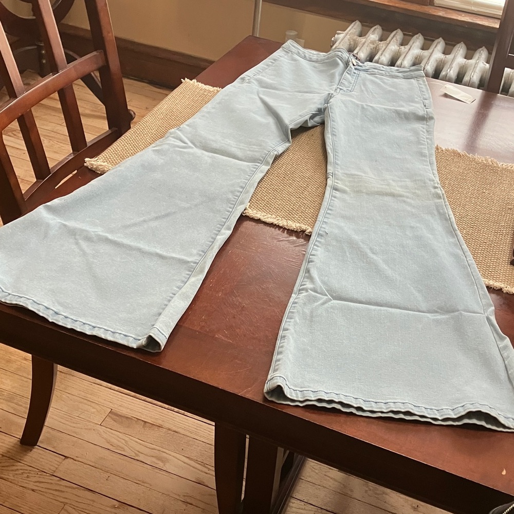 Jealous Tomato Light Wash Flared Jeans